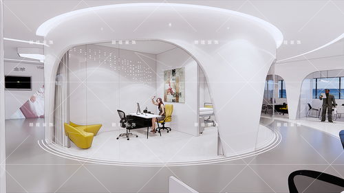 成都生物科技公司辦公室裝修效果圖